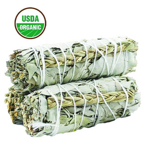 Lemongrass White Sage Organic Smudge Sticks 4"